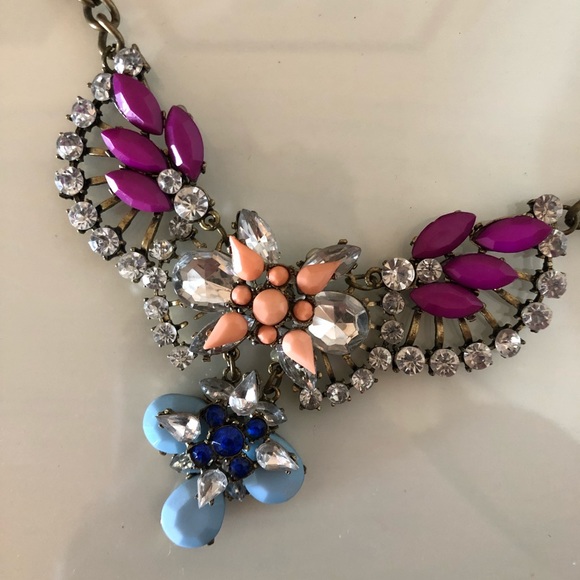 Multicolor Rhinestone Statement Necklace - Picture 2 of 5